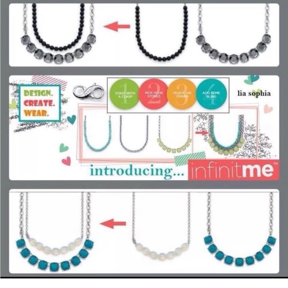 Lia Sophia Necklace gold tone triple strand chain w/ InfinitMe clasp - Picture 11 of 11